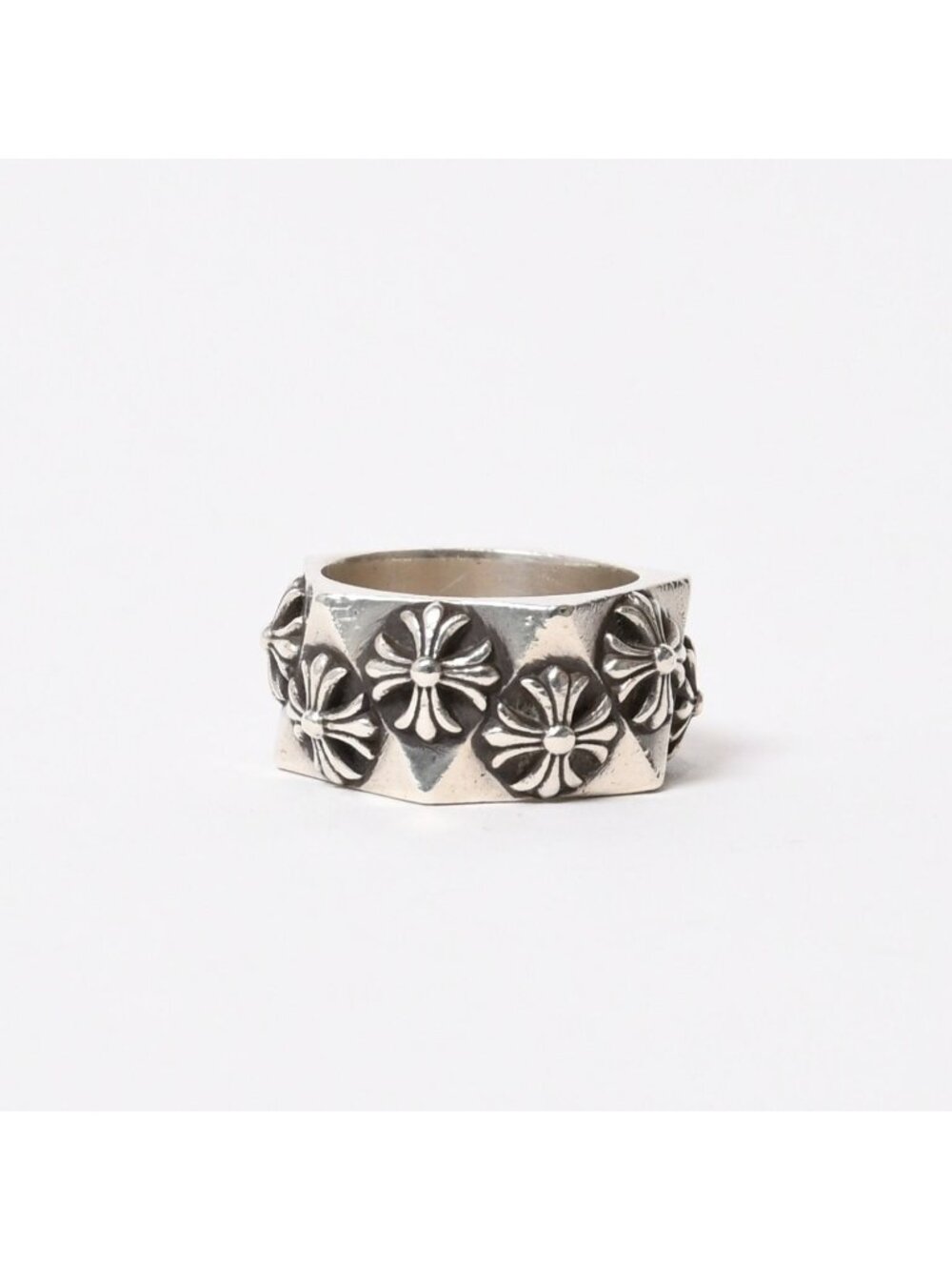 Chrome Hearts Pentagon Ring CH Plus 925 Sterling Silver